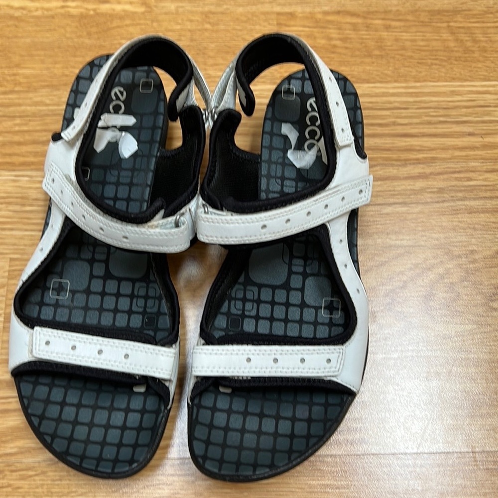 Ecco white sandals woman size #9